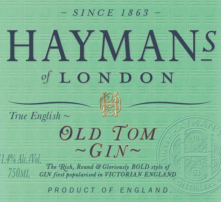 Hayman’s Old Tom Gin label